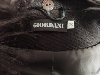 Hnedý vlnený kabát s límcom GIORDANI - veľ. 36 - 5