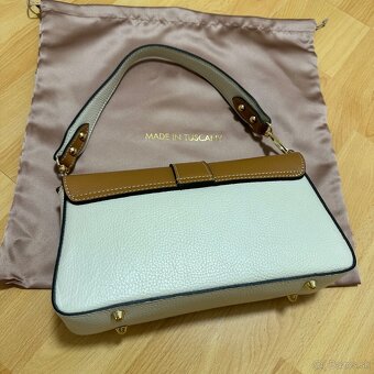 Talianska kožená kabelka - nová - 5