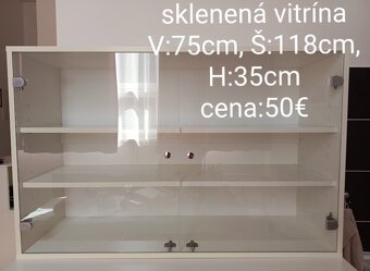 Presklená vitrína a komoda - 5