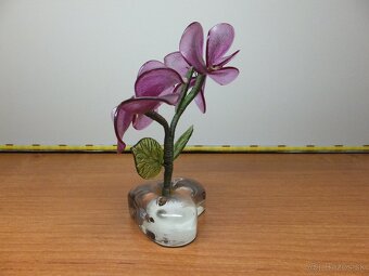 Starožitná krásná skleněná kytička, předpoklad J. Brychta - 5