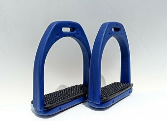 Bezkostrové sedlo Classic modré strmene podbrušák - 5