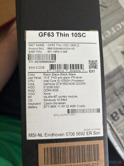 MSI GF63 Thin 10SC - 5
