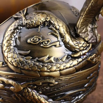 Predám praktický mosadzný popolník do exteriéru aj interiéru - 5