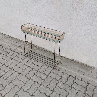 Velky Retro kovovy stojan na kvety vintage - 5