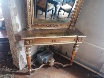 Stôl so zrkadlom starožitný rak. Uhorsko - 5