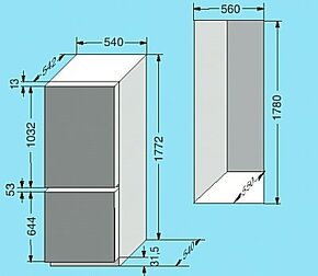 Vstavaná kombinovaná chladnička Electrolux ERN2925 - 5
