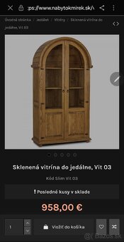 rustikálna vitrína z masívu - nová nepoužívaná - 5