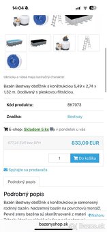 Bazen bestway 5,49x2,74x1,32 - 5