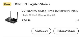 BT BlueTooth vysielač prijímač 100m - 5