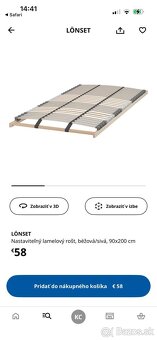 posteľ MALM s roštom 2x LÖNSET + 2x nočná komoda - 5