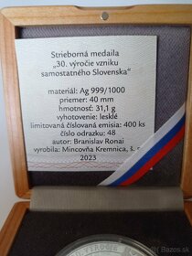Strieborná Medaila Slovensko - 30. výročie vzniku Slovenska - 5