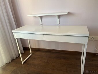 Písací stol ALEX biela, 132x58 cm - 5