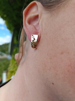 Zlate náušnice s výrezom 585 - 5