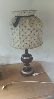Starožitná lampa drevená velká - 5