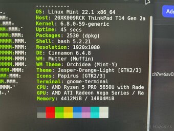 Thinkpad T14 gen 2 AMD Ryzen 5 PRO 5650U - 5