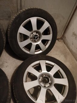 4ks alu disky orig. Mercedes 5x112 R17 pneu 225/55 R17 5mm - 5