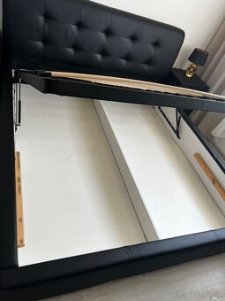 Manželská postel 180x200 cierna - 5