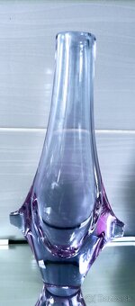 Hutné sklo - váza, košík - 5