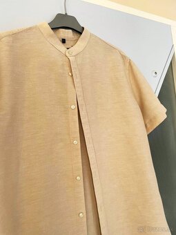 Ľanová košeľa so stojačikom L/XL - 5
