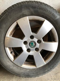 Predám 15" hliníkové disky Škoda 6Jx15 ET 47 5x112 195/65 - 5