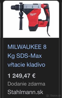 Milwaukee K 850 S - SDS MAX búracie a vŕtacie kladivo - 5