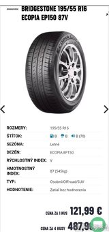 Bridgestone ECOPIA 195/55 R16 EP150 87V - 5