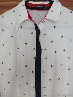 2x košele MANGO veľ. 40, 1x farebná veľ. 40 - 5