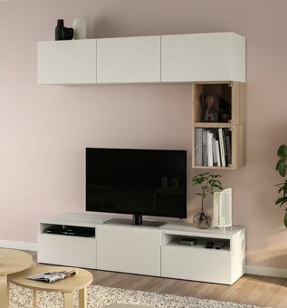 BESTÅ skrinka na TV Biela/Lappviken biela - 5