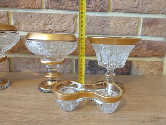 kryštál, sklo,  žardiniéra, misa - 5