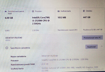 Notebook ASUS X53SC-SX595 Win10 6GB - 5
