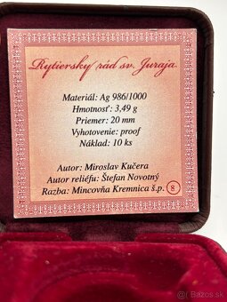 Zlatý dukát – Rád svätého Juraja (limitovaná edícia 10 kusov - 5