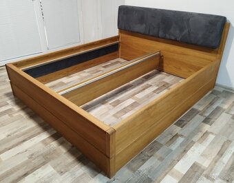 drevena polohovatelna manzelska postel 180x200x56 cm - 5