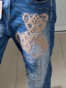 Nové boyfriend elastické rifle, džínsy vel. L - 5