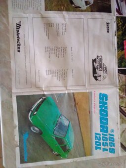 Starý rozkladací prospekt SKODA 105-120 - 5
