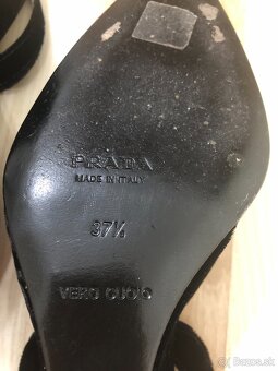 PRADA čierne zamatové topánky, veľ. 37,5 - 5