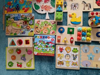 Montessori drevené edukačné hračky - cely set ci po kusoch - 5