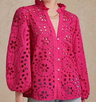 Madeirova blúzka ružová S - 5