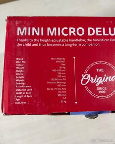 Kolobežka Micro mini Deluxe červena - 5