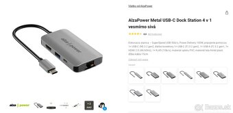 AlzaPower Metal USB‑C Dock Station 4v1 - 5