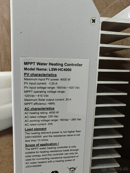 Menič FTV MPPT na ohrev vody 4KW - 5