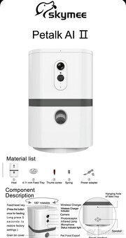 Predám inteligentné krmítko s kamerou Skymee Petalk AI II - 5