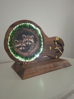 Hodiny z orechového dreva - 5