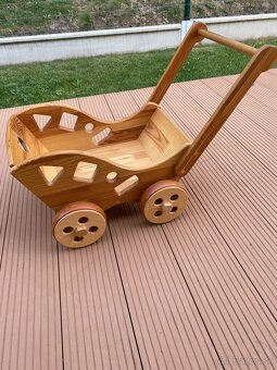 Predám drevený detský vozík - TOP stav - 5