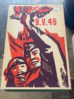 Plastové retro tabule ČSSR – znak, 1.máj, 9.máj - 5