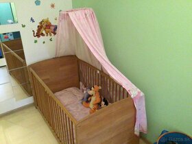 Detská drevená postieľka s matracom + voliteľné príslušenstv - 5