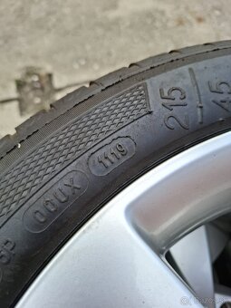 Komplet ALU disky Škoda + letné pneu 215/45 R16 zn. Kleber - 5