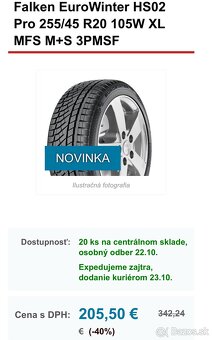 Zimne pneumatiky 255/45 R20 - 5