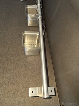 Koľajnička, háky, nádoby, nehrdzavejúca oceľ, 112 cm - 5