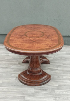 Stôl oválny rozkladací taliansky ” EDDI ROSSE “ . - 5