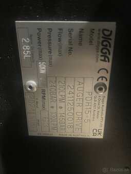 Predám nový hydraulický vrták DIGGA PD15 (nepoužitý) - 5